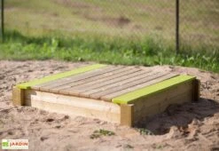 Bac à Sable En Bois Avec Bancs Et Couvercle – 120 X 120 X 25 Cm -Solid || Axi || EXIT TOYS Soldes Boutique couvercle bois bac sable