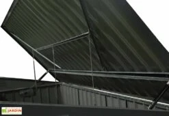 Cache-Poubelle Double En Acier 100 X 172 X 131 Cm -Solid || Axi || EXIT TOYS Soldes Boutique couvercle cache poubelle double metal anthracite