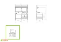 EXIT TOYS Cuisine D’Extérieur En Bois Yummy 200 -Solid || Axi || EXIT TOYS Soldes Boutique cuisine exterieur bois yummy 200 3