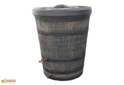 Roto Cuve De Récupération D’Eau De Pluie 130 L Tonneau Imitation Bois -Solid || Axi || EXIT TOYS Soldes Boutique cuve recuperateur eau pluie tonneau imitation bois 2
