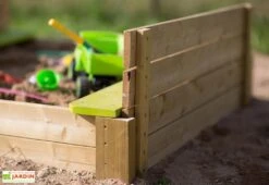 Bac à Sable En Bois Avec Bancs Et Couvercle – 120 X 120 X 25 Cm -Solid || Axi || EXIT TOYS Soldes Boutique detail banc bac sable bois