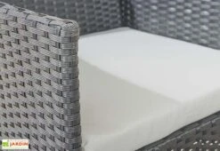 Salon De Jardin 4 Places En Aluminium Et Résine Tressée - Barcelone -Solid || Axi || EXIT TOYS Soldes Boutique detail fauteuil jardin resine tressee