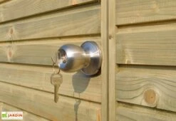 Abri De Jardin En Bois Traité Autoclave Avec Auvent -Solid || Axi || EXIT TOYS Soldes Boutique detail poignee abri jardin bois