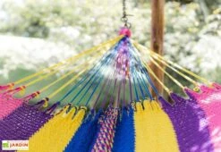 Hamac En Coton Tissé à La Main 2 X 2,37 M - Zapatera XL -Solid || Axi || EXIT TOYS Soldes Boutique detail toile hamac suspendu zapatera xl