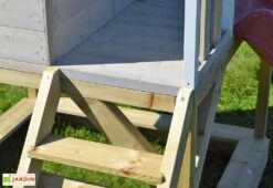 Aire De Jeux En Bois Avec Portique Balançoire Et Toboggan Alpaka -Solid || Axi || EXIT TOYS Soldes Boutique details aire jeux bois portique balancoire toboggan alpaka