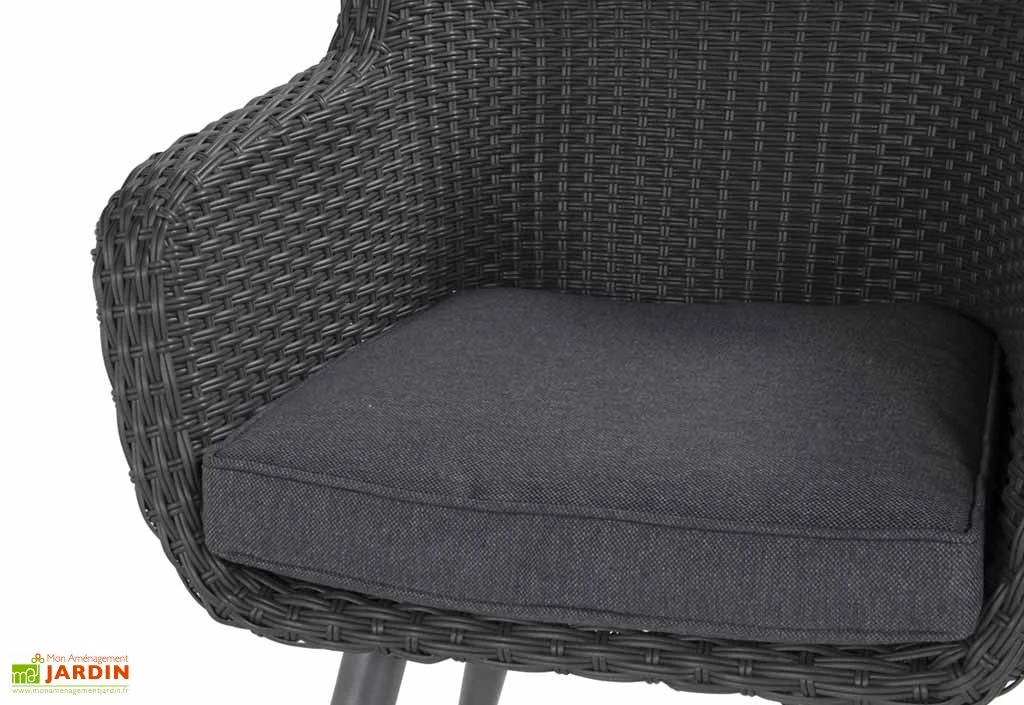 Ensemble Repas De Jardin 4 Personnes En Aluminium Et Résine Anthracite 5 Ensemble Repas De Jardin 4 Personnes En Aluminium Et Résine Anthracite – Image 3