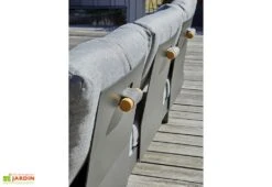 Salon De Jardin 6 Places En Aluminium Et Acacia - Vanuatu -Solid || Axi || EXIT TOYS Soldes Boutique details dossier canape jardin