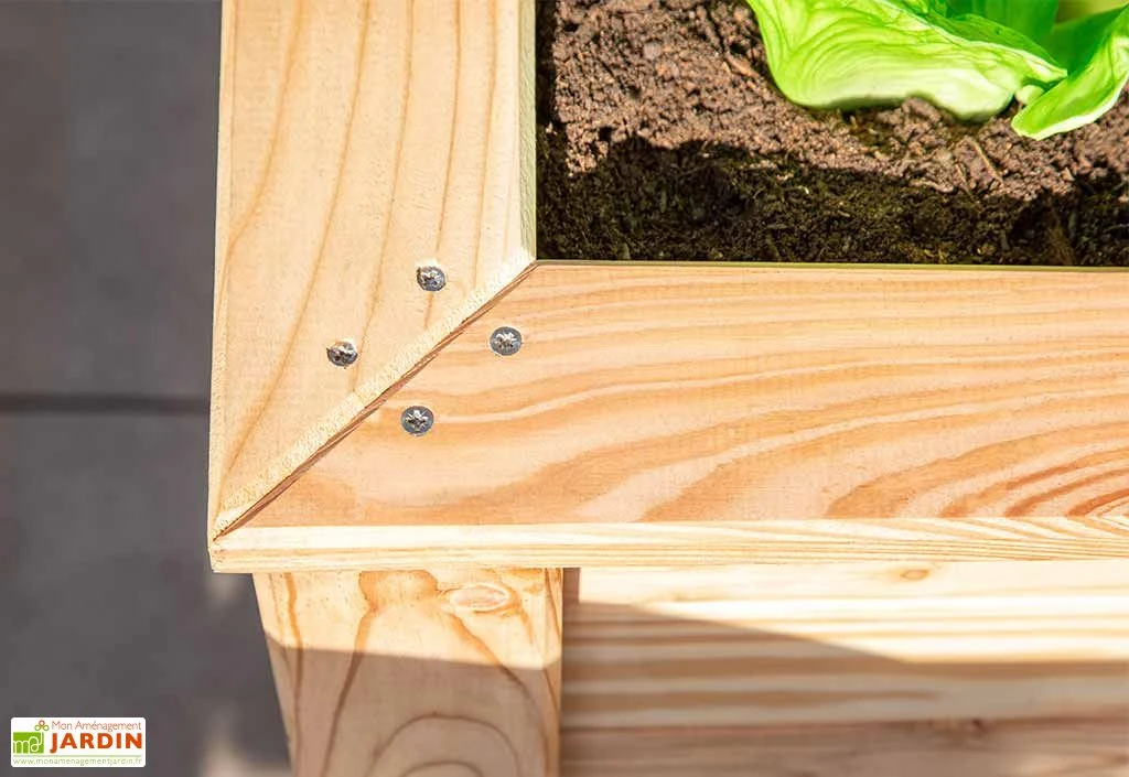 Jardinière En Bois De Mélèze Bac Potager 170 X 90 X 84 Cm 6 Jardinière En Bois De Mélèze Bac Potager 170 X 90 X 84 Cm – Image 4