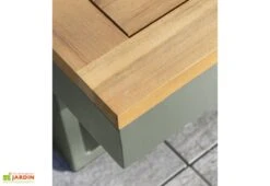 Salon De Jardin Modulable 4 Places En Aluminium Et Acacia - Tokyo -Solid || Axi || EXIT TOYS Soldes Boutique details plateau bois table basse jardin