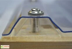 Pergola Bois Adossée Couverte 4x3 Toiture PVC - 424 X 306 Cm -Solid || Axi || EXIT TOYS Soldes Boutique detailtoiture 1