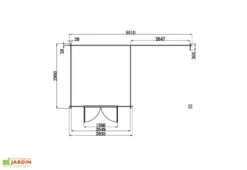 Abri De Jardin Composite Toit Plat + Auvent – Actual 6 X 3 M Effet Teck -Solid || Axi || EXIT TOYS Soldes Boutique dimensions abri jardin auvent 18m2 composite