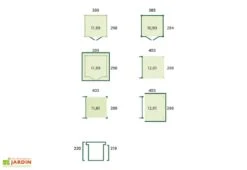 Abri De Jardin En Bois D’épicéa Brut Avec Auvent – 23,9 M² -Solid || Axi || EXIT TOYS Soldes Boutique dimensions abri jardin auvent gardenas 23m2