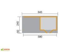 Abri Design Chill-Out 3 28mm (14,16 M²: 590x240 Ou 17,7m²: 590x300) -Solid || Axi || EXIT TOYS Soldes Boutique dimensions abri jardin bois chill out 3