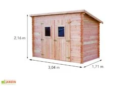 Abri De Jardin En Bois Douglas 20 Mm Monopente – 5,20 M² : 1,71 X 3,04 M -Solid || Axi || EXIT TOYS Soldes Boutique dimensions abri jardin bois douglas habrita monopente 5m2
