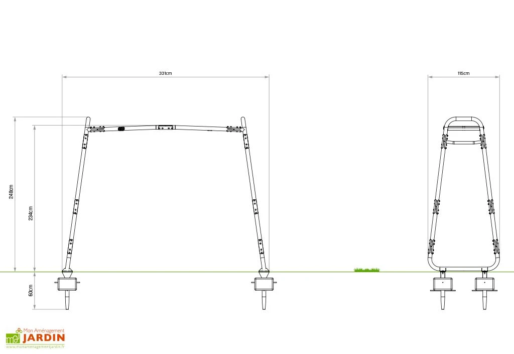 EXIT TOYS Aire De Jeux GetSet Monkeybar MB200 – Structure Seule 5 EXIT TOYS Aire De Jeux GetSet Monkeybar MB200 – Structure Seule – Image 3
