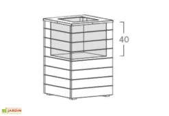 Bac à Fleurs En Bois Selekt (45x45x47) -Solid || Axi || EXIT TOYS Soldes Boutique dimensions bac a fleurs selekt jardipolys