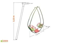 Balancelle Pour Portique De 2,22 M De Hauteur Pour Enfants 3 à 12 Ans -Solid || Axi || EXIT TOYS Soldes Boutique dimensions balancelle 1