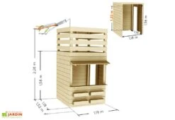 Cabane Enfant En Bois Soulet Façon Boutique – Shopping -Solid || Axi || EXIT TOYS Soldes Boutique dimensions cabane bois enfant shopping soulet