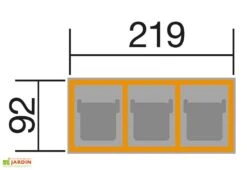Cache-poubelle En Bois De Pin Traité 92 X 219 X 122 Cm (3 Poubelles) -Solid || Axi || EXIT TOYS Soldes Boutique dimensions cache poubelle triple bois weka