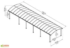 Carport En Aluminium Et Polycarbonate Arcadia 12700 46 M² -Solid || Axi || EXIT TOYS Soldes Boutique dimensions carport arcadia 13m palram canopia
