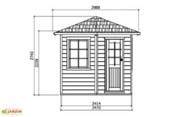 Solid Abri De Jardin Bois Nancy 28mm (255x255cm) -Solid || Axi || EXIT TOYS Soldes Boutique dimensions chalet s8205 1