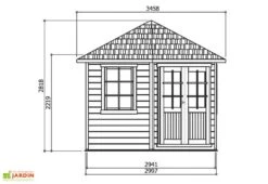 Solid Abri De Jardin Bois Nancy 28mm (305x305cm) -Solid || Axi || EXIT TOYS Soldes Boutique dimensions chalet s8207
