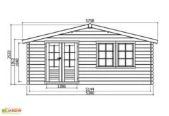 Solid Abri De Jardin Bois Vernier 28mm (538x538cm) Traité En Option -Solid || Axi || EXIT TOYS Soldes Boutique dimensions chalet s8345 6
