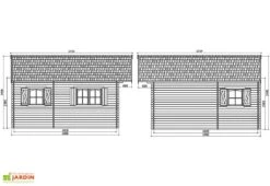 Solid Abri De Jardin Bois Week-End 40 Mm (508x508cm) 8 Solid Abri De Jardin Bois Week-End 40 Mm (508x508cm) -Solid || Axi || EXIT TOYS Soldes Boutique dimensions chalet s8971 1