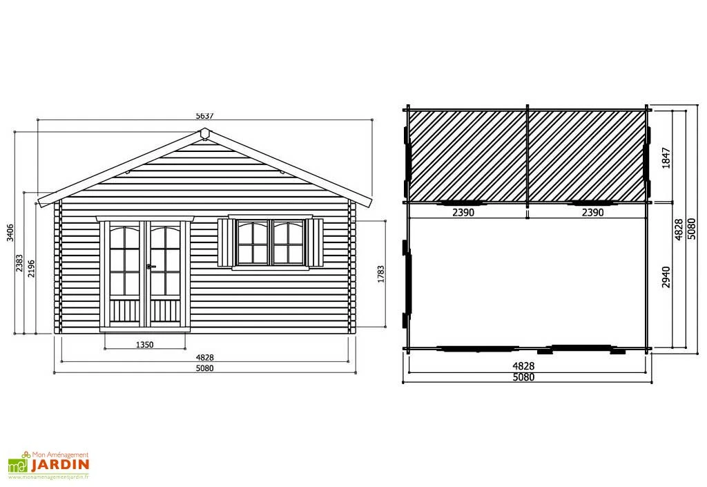 Solid Abri De Jardin Bois Week-End 40 Mm (508x508cm) 4 Solid Abri De Jardin Bois Week-End 40 Mm (508x508cm) – Image 2