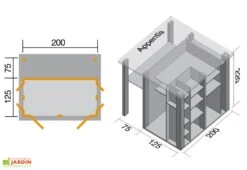 Abri De Jardin Bois Garten Q (200x200cm) -Solid || Axi || EXIT TOYS Soldes Boutique dimensions gartenq