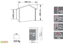 Garage En Métal 1 Voiture - Melton 17,9 M² -Solid || Axi || EXIT TOYS Soldes Boutique dimensions info garage metal mackay