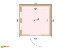 Abri De Jardin En Acier Galvanisé Porte Unique Luminato - 5,6 M² -Solid || Axi || EXIT TOYS Soldes Boutique dimensions luminato 2424