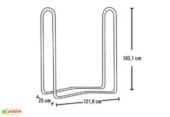 Porte-bûches En Acier Inoxydable – 122 Cm -Solid || Axi || EXIT TOYS Soldes Boutique dimensions porte buches