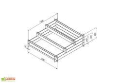 Carré Potager 3 étages En Bois Autoclave Brun – 120 X 120 X 40 Cm -Solid || Axi || EXIT TOYS Soldes Boutique dimensions potager bois