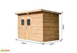 Abri De Jardin En Bois D’épicéa Traité Theora – 5,69 M² -Solid || Axi || EXIT TOYS Soldes Boutique dimensions remise jardin bois theora