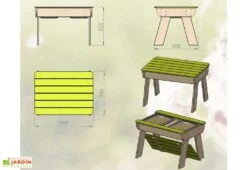 Table Sable Et Eau En Bois Non Traité – 60 X 79 X 52 Cm -Solid || Axi || EXIT TOYS Soldes Boutique dimensions table sable eau wendi toys