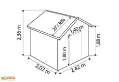 Grosfillex Abri De Jardin PVC Utility 4,9 -Solid || Axi || EXIT TOYS Soldes Boutique dimensions utility49 3d