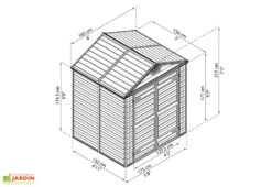 Abri De Jardin Skylight 2,8 M² Ambre | Palram - Canopia -Solid || Axi || EXIT TOYS Soldes Boutique dimensons abri jardin skylight amber 702396 palram