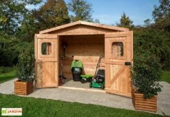 Abri De Jardin En Bois Douglas 28 Mm – 6,33 M² : 2,19 X 2,89 M -Solid || Axi || EXIT TOYS Soldes Boutique double porte cabane jardin bois douglas 28mm 5m2 dommar habrita