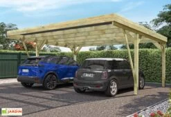 Carport En Bois De Pin Traité Autoclave 30,9 M² - Double Victor Design