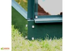 Serre De Jardin En Verre Trempé Lams 8,3 M² - Carvi Vert -Solid || Axi || EXIT TOYS Soldes Boutique embase en aluminium vert 2