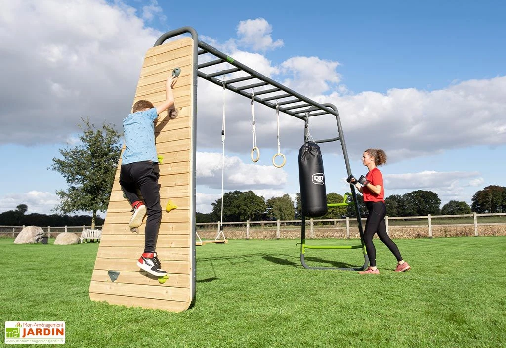EXIT TOYS Aire De Jeux Avec Balançoire, Sac De Frappe Et Trapèze – GetSet MB320 3 EXIT TOYS Aire De Jeux Avec Balançoire, Sac De Frappe Et Trapèze – GetSet MB320