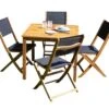 Salon De Jardin Carré 4 Places En Bois D'acacia -Solid || Axi || EXIT TOYS Soldes Boutique ensemble mobilier jardin acacia t4c4 1