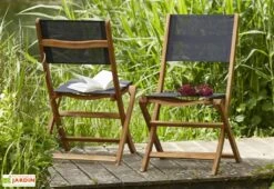 Salon De Jardin Carré 4 Places En Bois D'acacia -Solid || Axi || EXIT TOYS Soldes Boutique ensemble mobilier jardin acacia t4c4 3