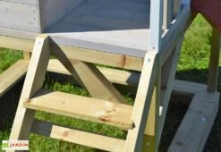 Maisonnette Pour Enfant En Bois Non Traité Avec Toboggan – 5,5 M² -Solid || Axi || EXIT TOYS Soldes Boutique escalier cabane pilotis bois