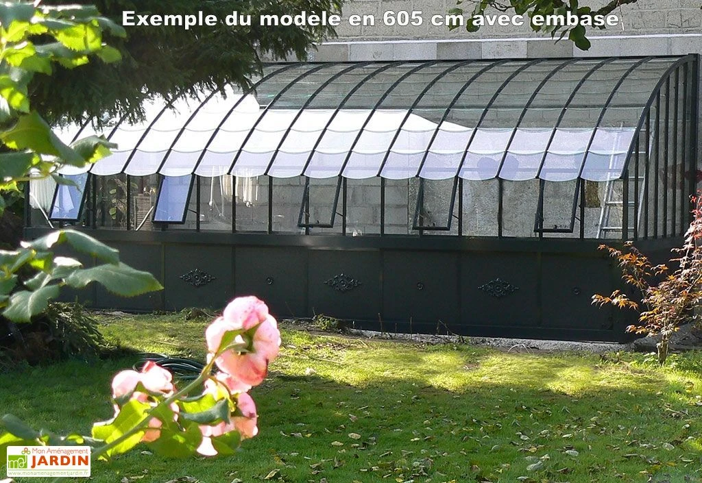 Serre Adossée Ancienne En Aluminium Et Verre Trempé 4mm Chambord 455x280 6 Serre Adossée Ancienne En Aluminium Et Verre Trempé 4mm Chambord 455x280 – Image 4