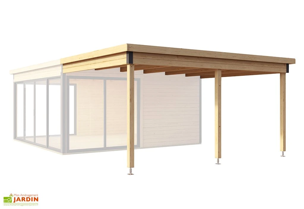 Extension De Toit En Bois D’épicéa Brut Pour Domeo 5 – 12,5 M² 3 Extension De Toit En Bois D’épicéa Brut Pour Domeo 5 – 12,5 M²