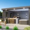 Abri De Jardin En Acier Galvanisé Ouvert Singolo - 17,11 M² 2 Abri De Jardin En Acier Galvanisé Ouvert Singolo - 17,11 M² -Solid || Axi || EXIT TOYS Soldes Boutique exterieur fenetres gauche abri anthracite singolo