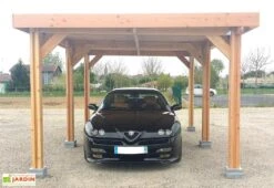 Carport Simple En Bois Douglas Sans Couverture -Solid || Axi || EXIT TOYS Soldes Boutique face carport simple bois douglas