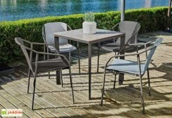 Fauteuil De Jardin Empilable En Aluminium Laqué – Rod -Solid || Axi || EXIT TOYS Soldes Boutique fauteuil aluminium laque empilable 03